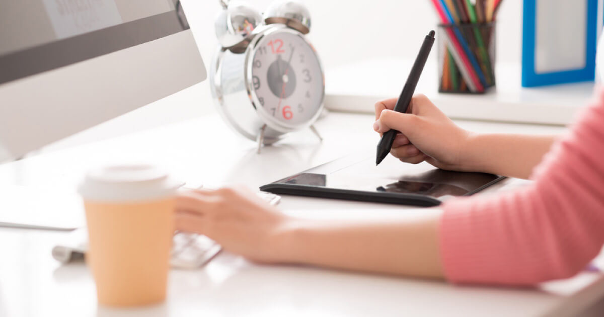 Person working at organized desk