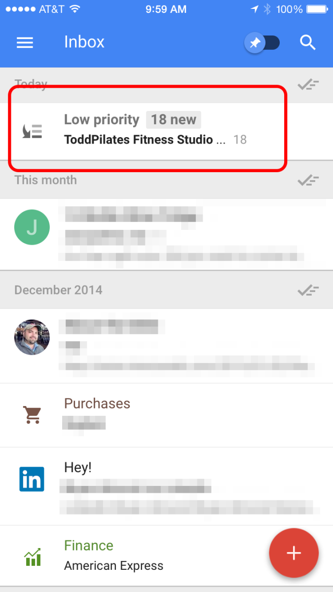 Inbox by Gmail - Low Priority
