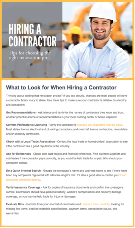 Real Estate Email Ideas - Advice When Hiring a Contractor