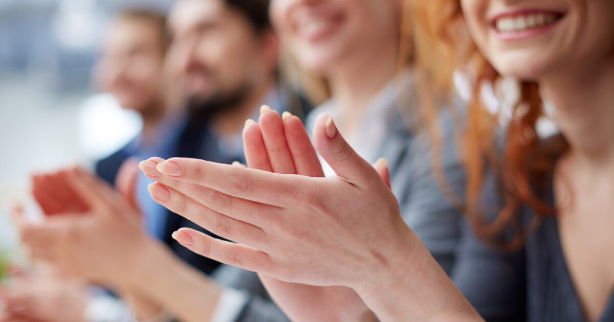 Woman clapping